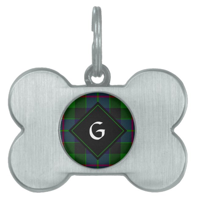 Clan Gunn Tartan Pet ID Tag (Front)
