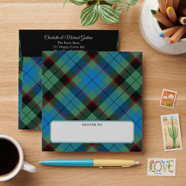 Clan Guthrie Tartan Envelope (Desk)