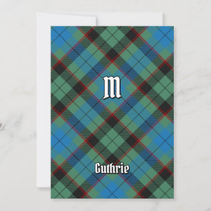 Clan Guthrie Tartan Invitation