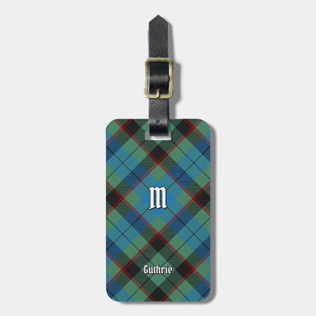 Clan Guthrie Tartan Luggage Tag (Front Vertical)