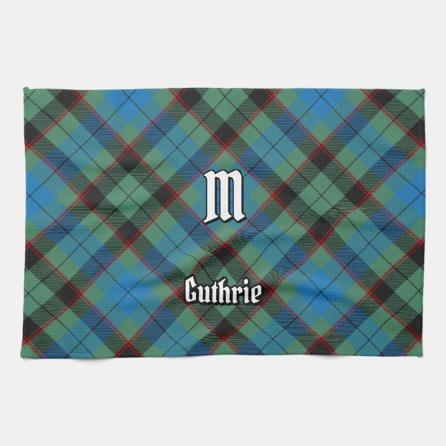 Clan Guthrie Tartan Tea Towel (Horizontal)