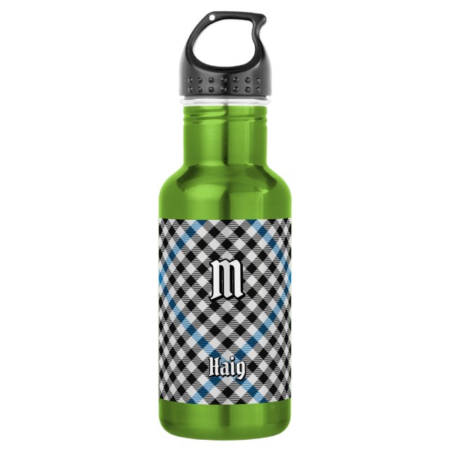 Clan Haig Check Tartan 532 Ml Water Bottle (Front)
