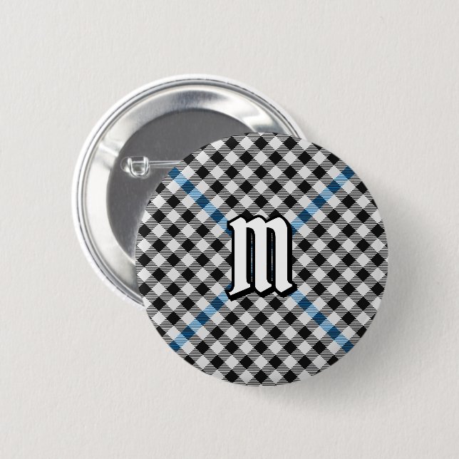 Clan Haig Check Tartan 6 Cm Round Badge (Front & Back)