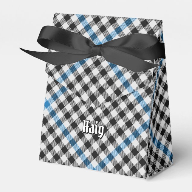 Clan Haig Check Tartan Favour Box (Front Side)
