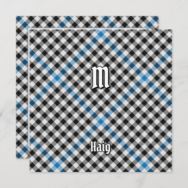 Clan Haig Check Tartan Invitation (Front/Back)
