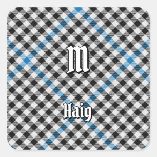 Clan Haig Check Tartan Square Sticker