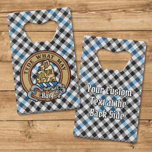 Clan Haig Crest over Check Tartan
