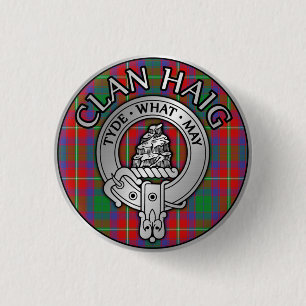 Clan Haig Crest & Tartan 3 Cm Round Badge