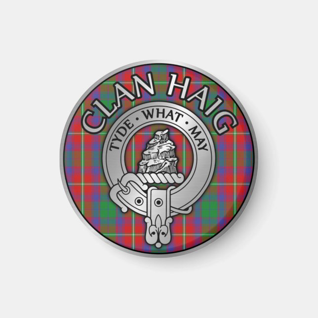 Clan Haig Crest & Tartan Magnet (Front)