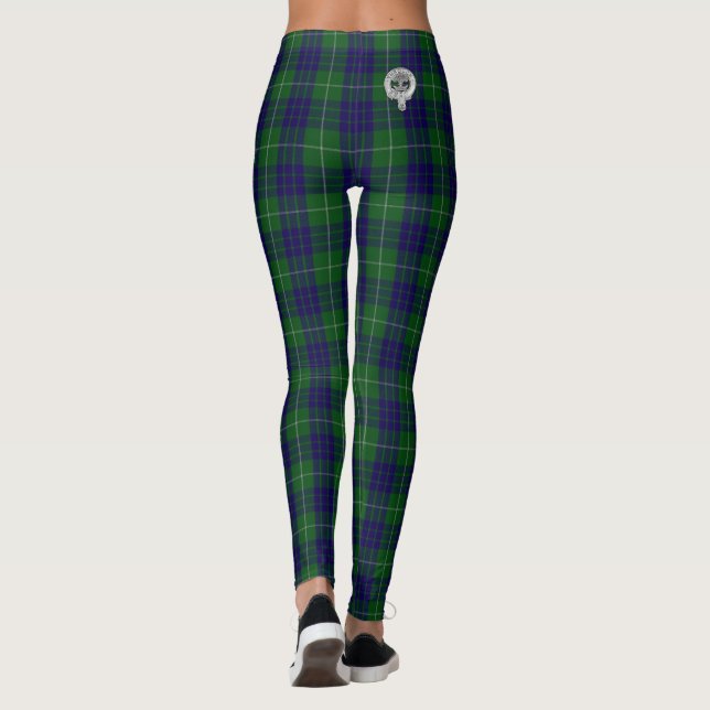 Clan Hamilton Crest & Hunting Tartan Leggings (Back)