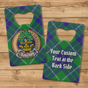Clan Hamilton Crest over Hunting Tartan