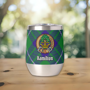 Clan Hamilton Crest over Hunting Tartan