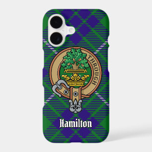 Clan Hamilton Crest over Hunting Tartan
