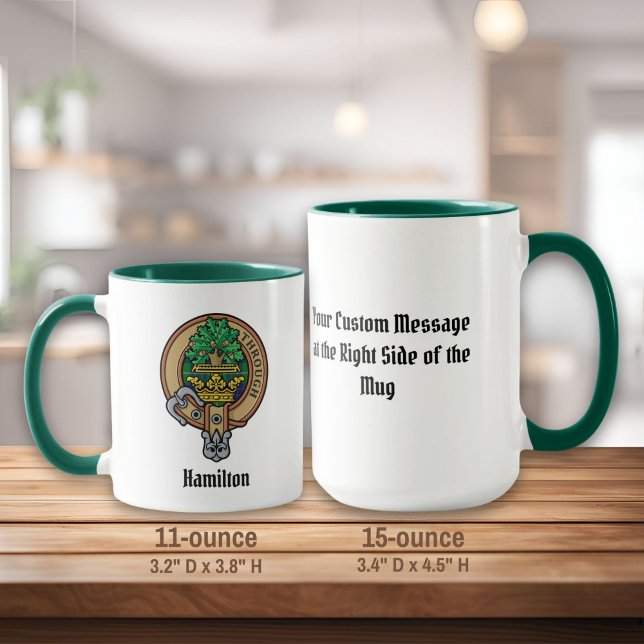 Clan Hamilton Crest over Hunting Tartan Mug (Creator Uploaded)