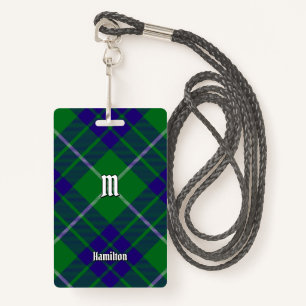 Clan Hamilton Hunting Tartan Badge ID Badge