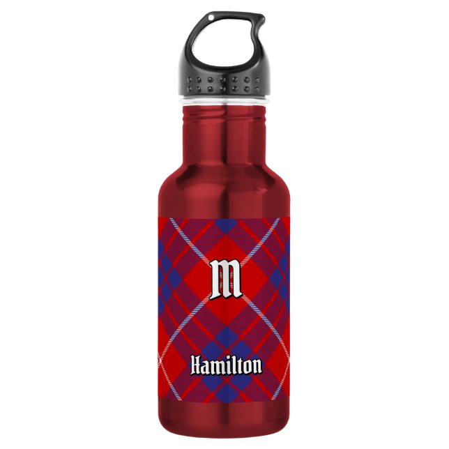 Clan Hamilton Red Tartan 532 Ml Water Bottle (Front)