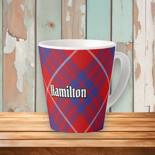 Clan Hamilton Red Tartan Latte Mug (Creator Uploaded)