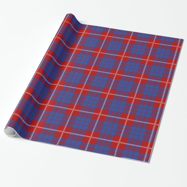 Clan Hamilton Tartan Wrapping Paper (Unrolled)