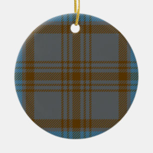 Clan Hannah Tartan Ceramic Tree Decoration