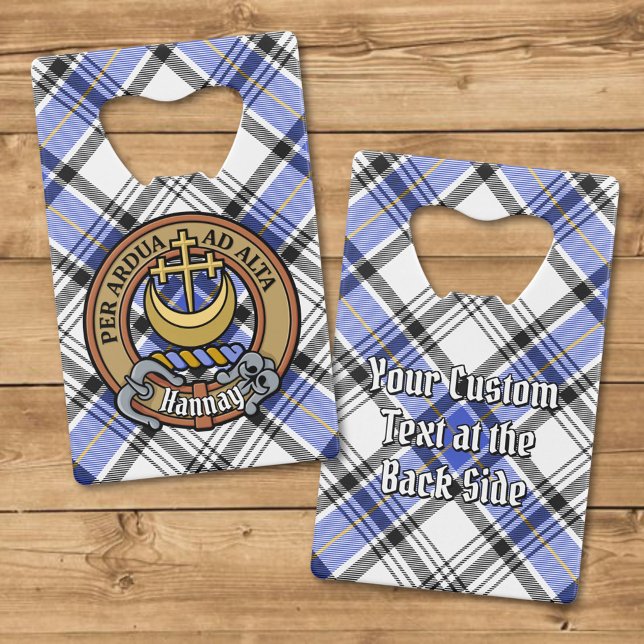 Clan Hannay Crest over Tartan (Creator Uploaded)