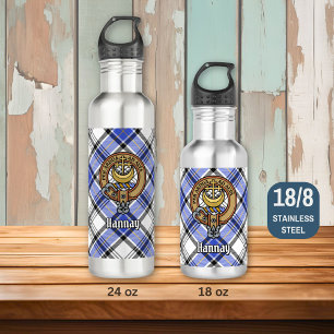 Clan Hannay Crest over Tartan 710 Ml Water Bottle