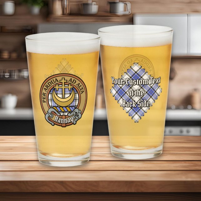 Clan Hannay Crest over Tartan Glass (Creator Uploaded)
