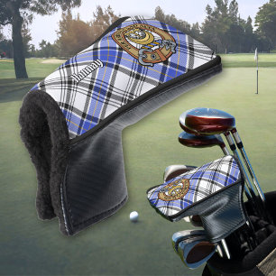 Clan Hannay Crest over Tartan Golf Head Cover