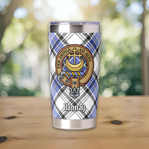 Clan Hannay Crest over Tartan Insulated Tumbler