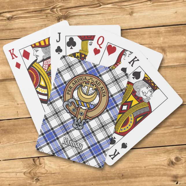 Clan Hannay Crest over Tartan Playing Cards (Creator Uploaded)