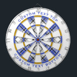 Clan Hannay Tartan Dartboard<br><div class="desc">Clan Hannay traditional tartan with modern colours. Seamless pattern. Two custom text areas on outer ring.</div>