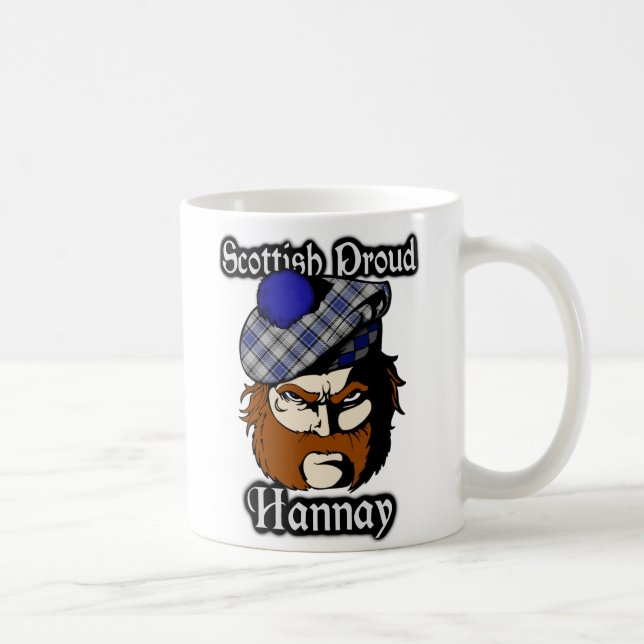 Clan Hannay Tartan Scottish Coffee Mug (Right)