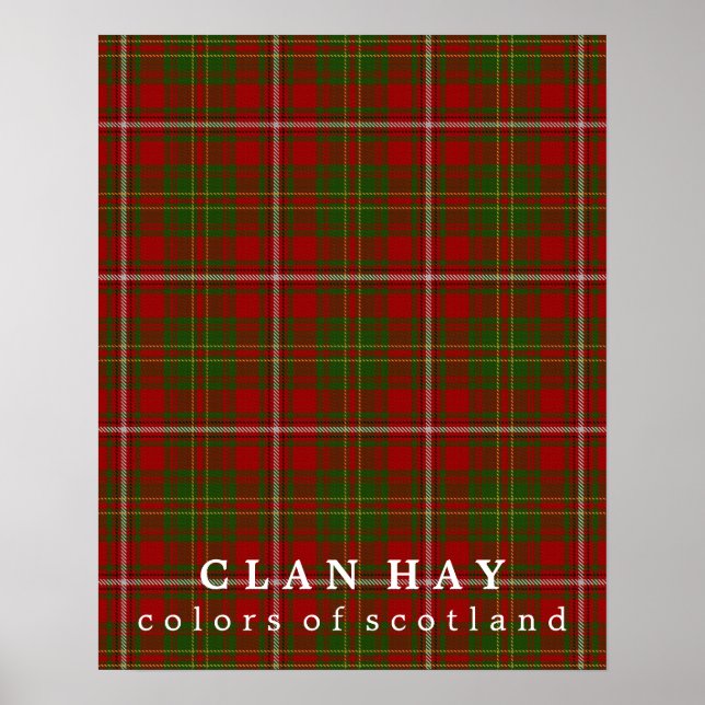 Clan Hay Colours of Scotland Tartan Poster (Front)