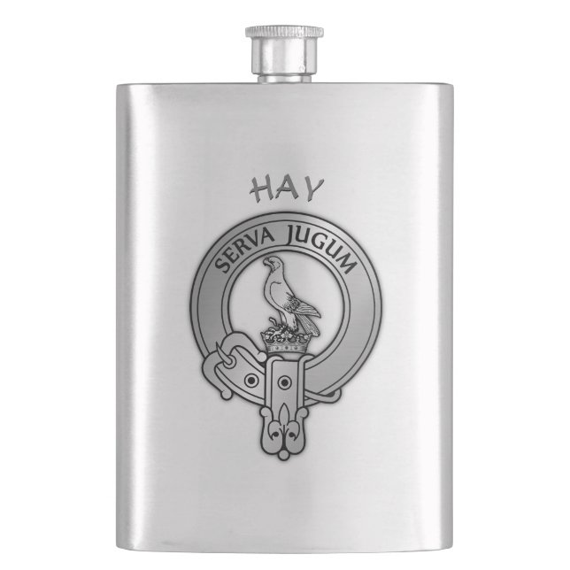 Clan Hay Crest  Hip Flask (Front)