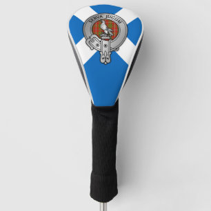 Clan Hay Crest & Tartan on Saltire Golf Head Cover