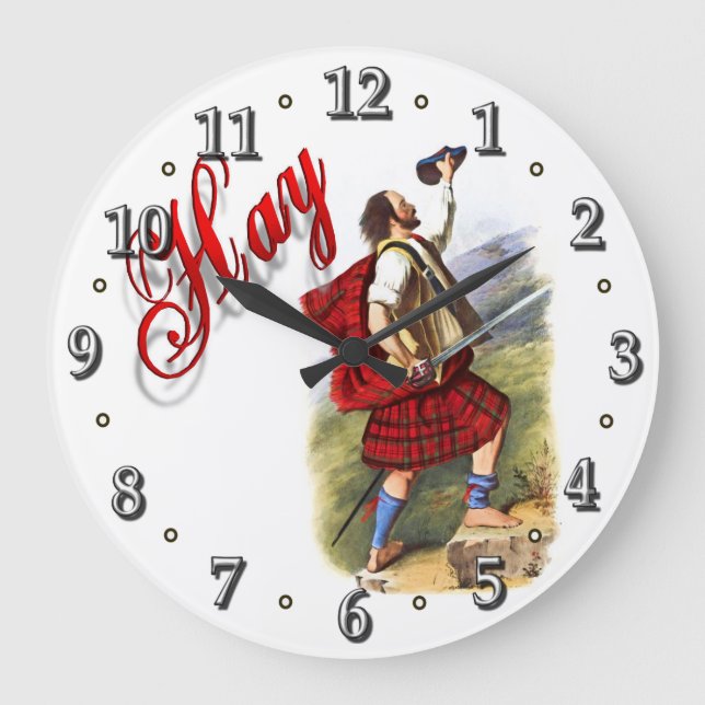 Clan Hay Scottish Dream Clock (Front)