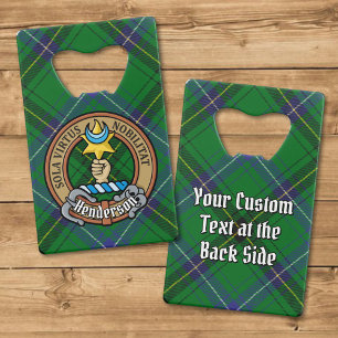 Clan Henderson Crest over Tartan