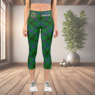 Clan Henderson Crest over Tartan Capri Leggings