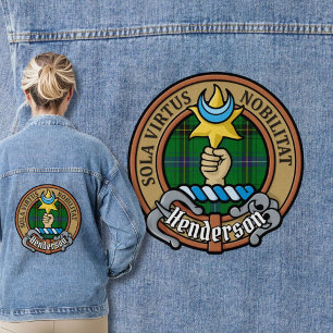 Clan Henderson Crest over Tartan Denim Jacket