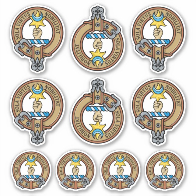 Clan Henderson Crest Sticker Set (Front)
