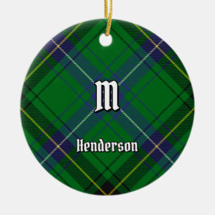 Clan Henderson Tartan Ceramic Tree Decoration