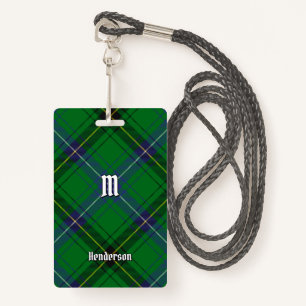 Clan Henderson Tartan ID Badge
