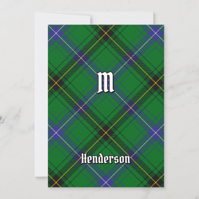 Clan Henderson Tartan Invitation (Front)