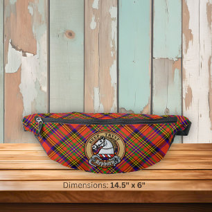 Clan Hepburn Crest over Tartan Bum Bags