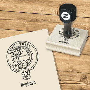 Clan Hepburn Crest Rubber Stamp