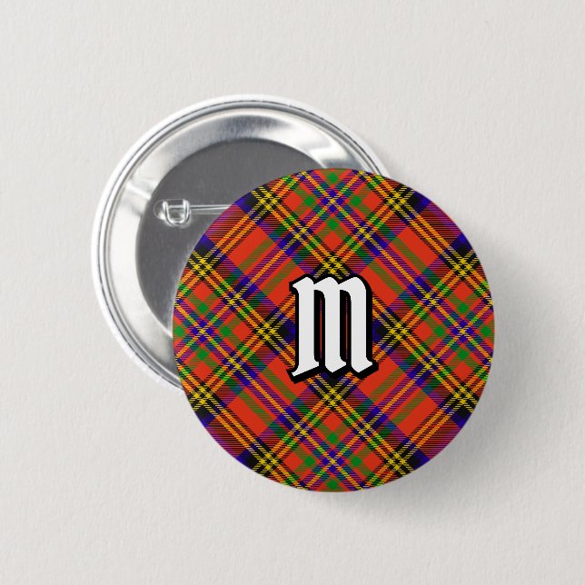 Clan Hepburn Tartan 6 Cm Round Badge (Front & Back)