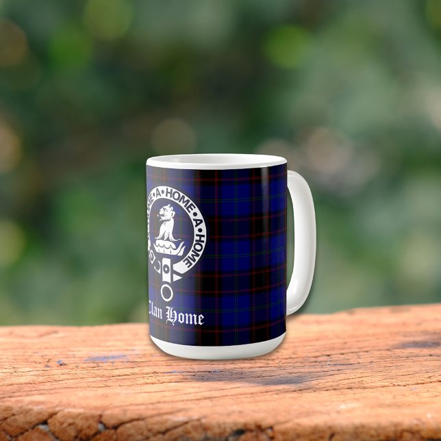 Clan Home Crest Badge and Tartan  Coffee Mug (Creator Uploaded)