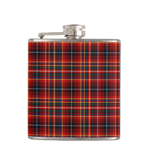 Clan Innes Bright Red Tartan Hip Flask