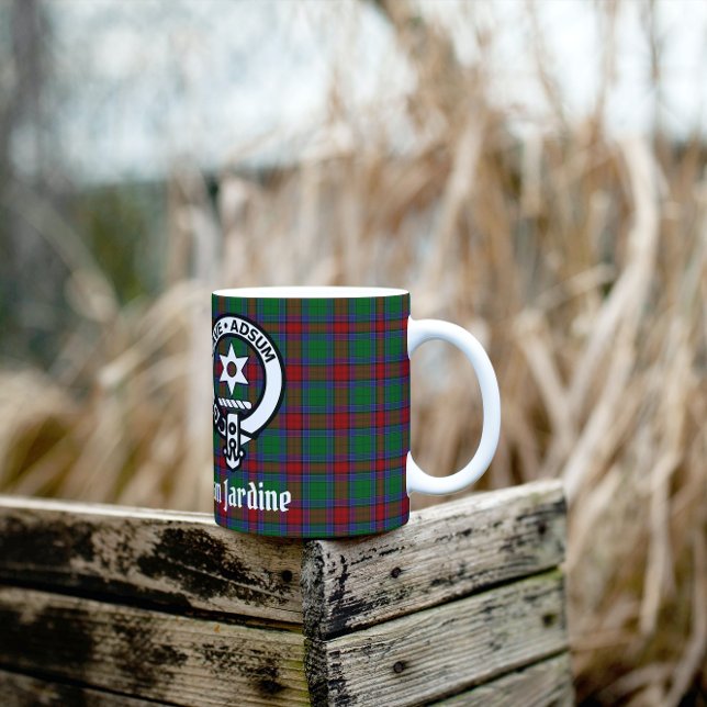 Clan Jardine Crest Badge And Tartan  Coffee Mug (Creator Uploaded)