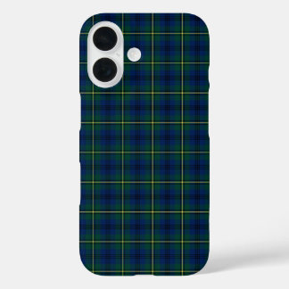 Clan Johnston Blue, Green, and Yellow Plaid iPhone 16 Case