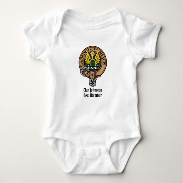 Clan Johnston Crest Baby Bodysuit (Front)